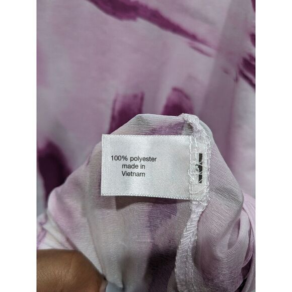 Lane Bryant Purple Swirl Double Layer Asymmetric Shell Cami Tunic Top, 22/24 - Picture 4 of 6